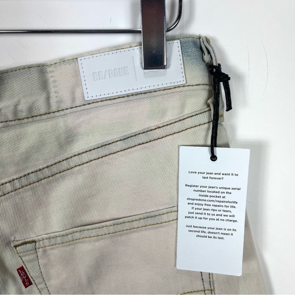 REDONE Levi’s The Short Acid Wash Jean Shorts - Picture 4 of 6